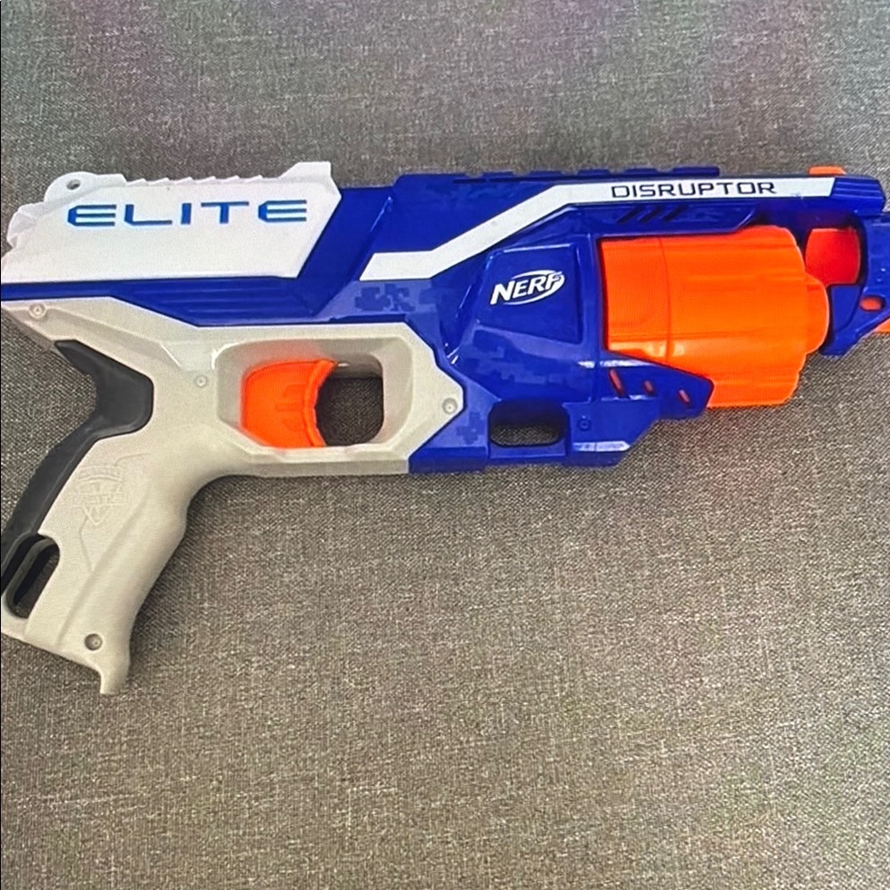 NERF Elite Disruptor Blaster - Blue and Orange EUC